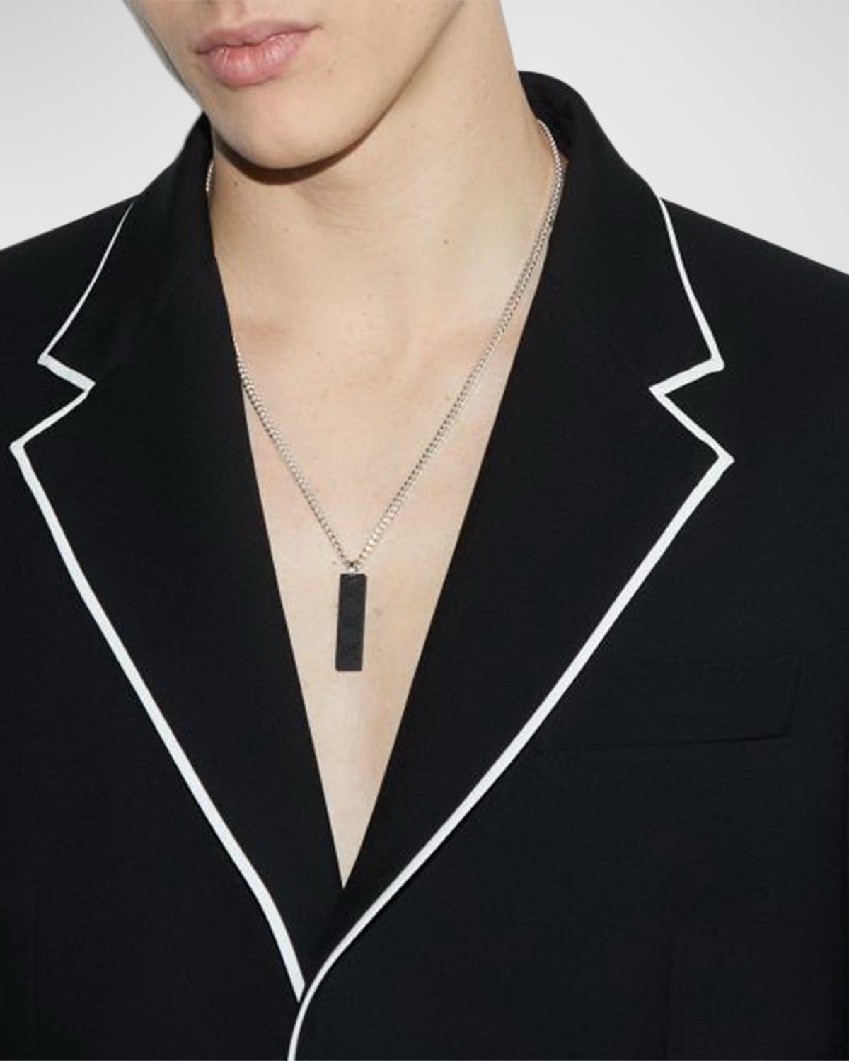 Men's Chain Necklace with GG Tag - 2