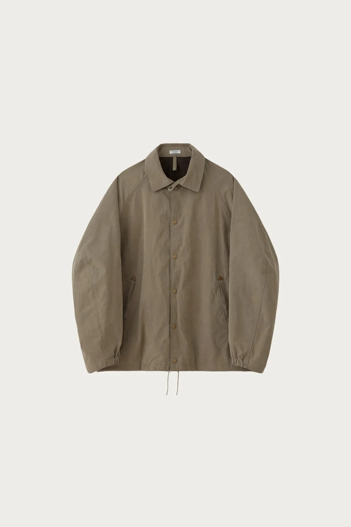 Waxed Cloth Field Coach Jacket - Taupe Beige - 1