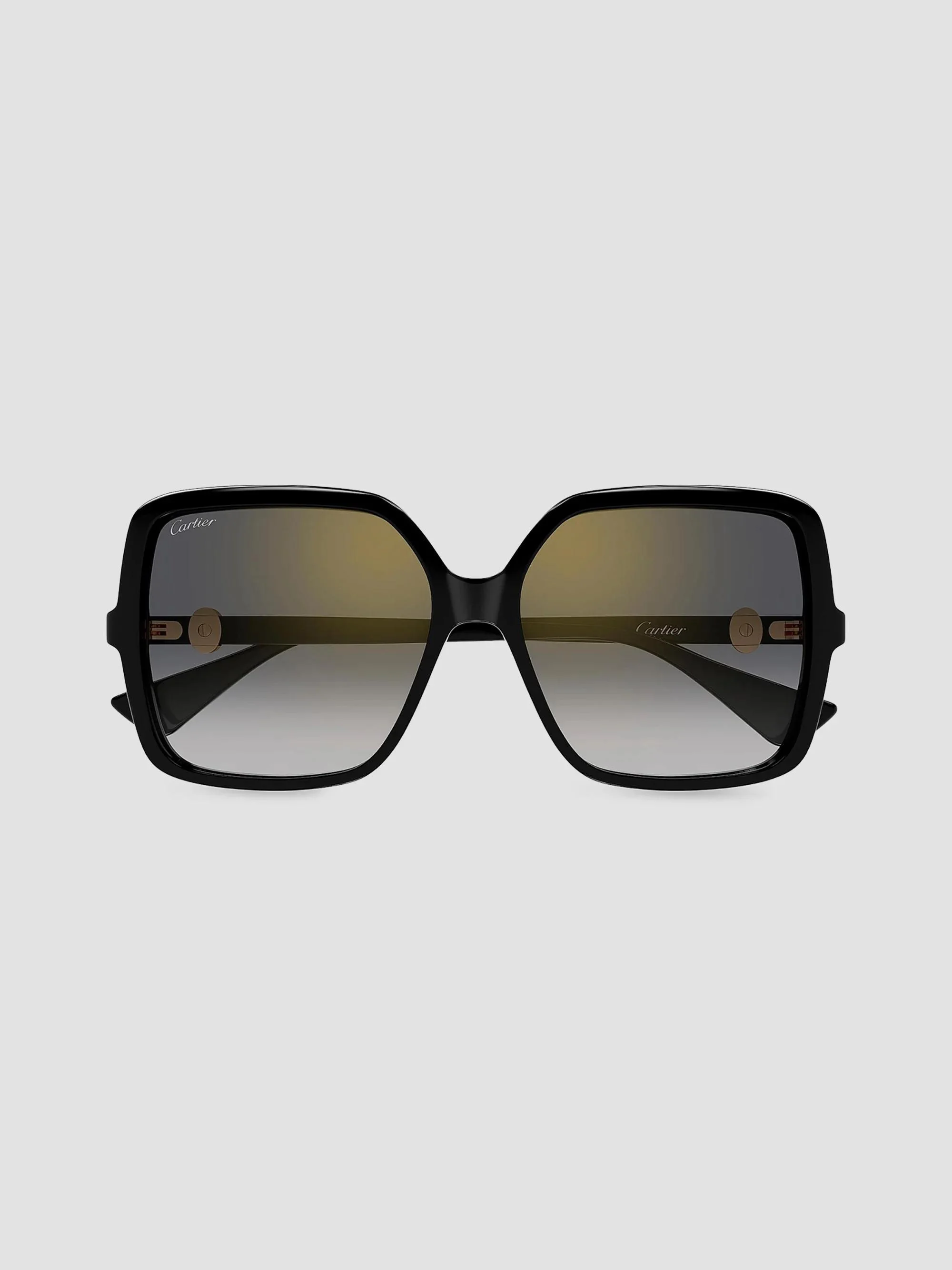 Women's Double C 58MM Square Sunglasses - Black - 1