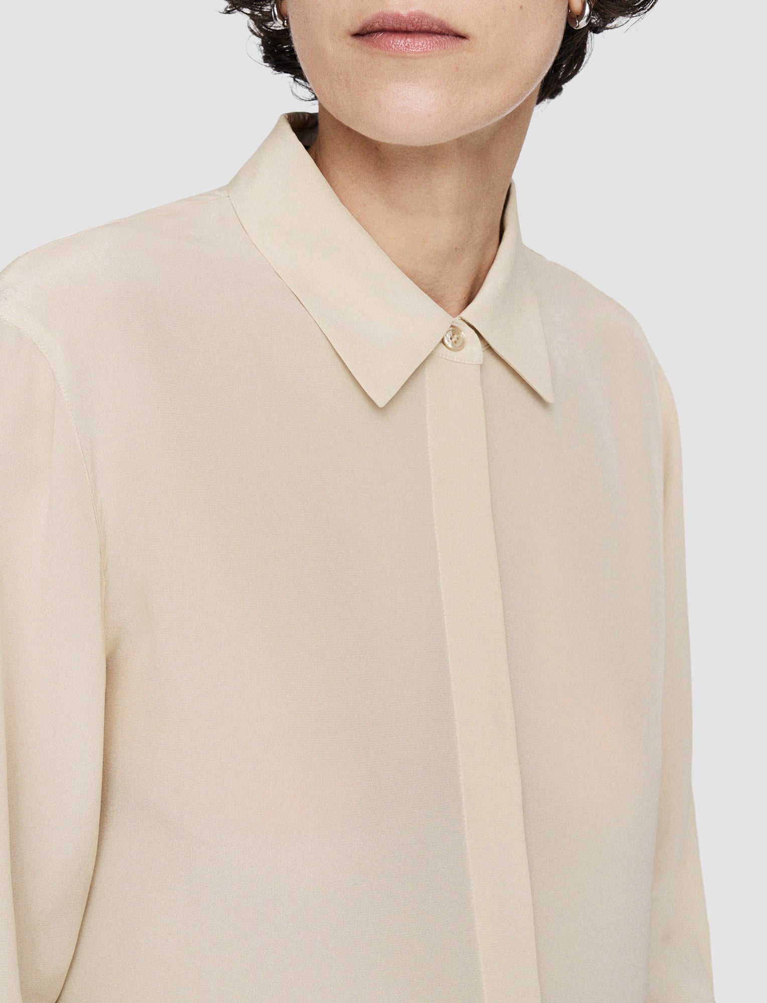 Silk Crepe de Soie Bold Blouse - 5