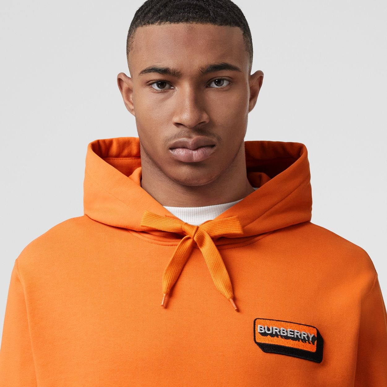 Logo Appliqué Cotton Hoodie - 5