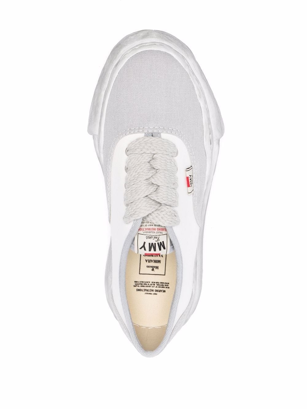 contrasting-panel design sneakers - 4