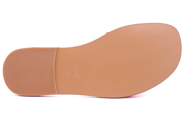 (WMNS) Gucci Horsebit Accent Leather Slides 'Orange' 517017-C9D00-6433 - 6
