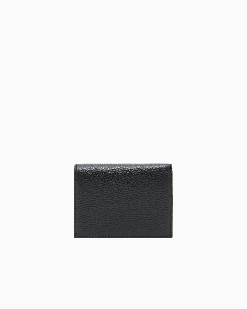 EMPORIO ARMANI TUMBLED LEATHER COMPACT WALLET outlook
