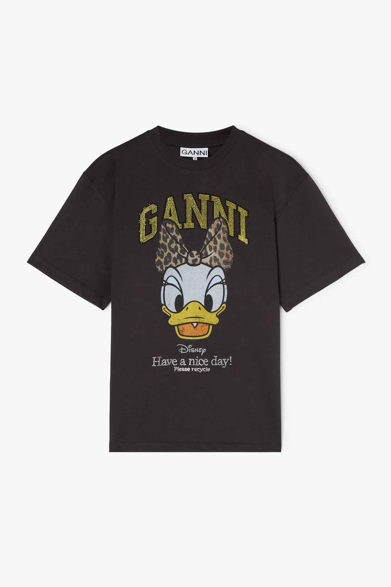 BLACK GANNI X DISNEY DAISY PRINT T-SHIRT - 1
