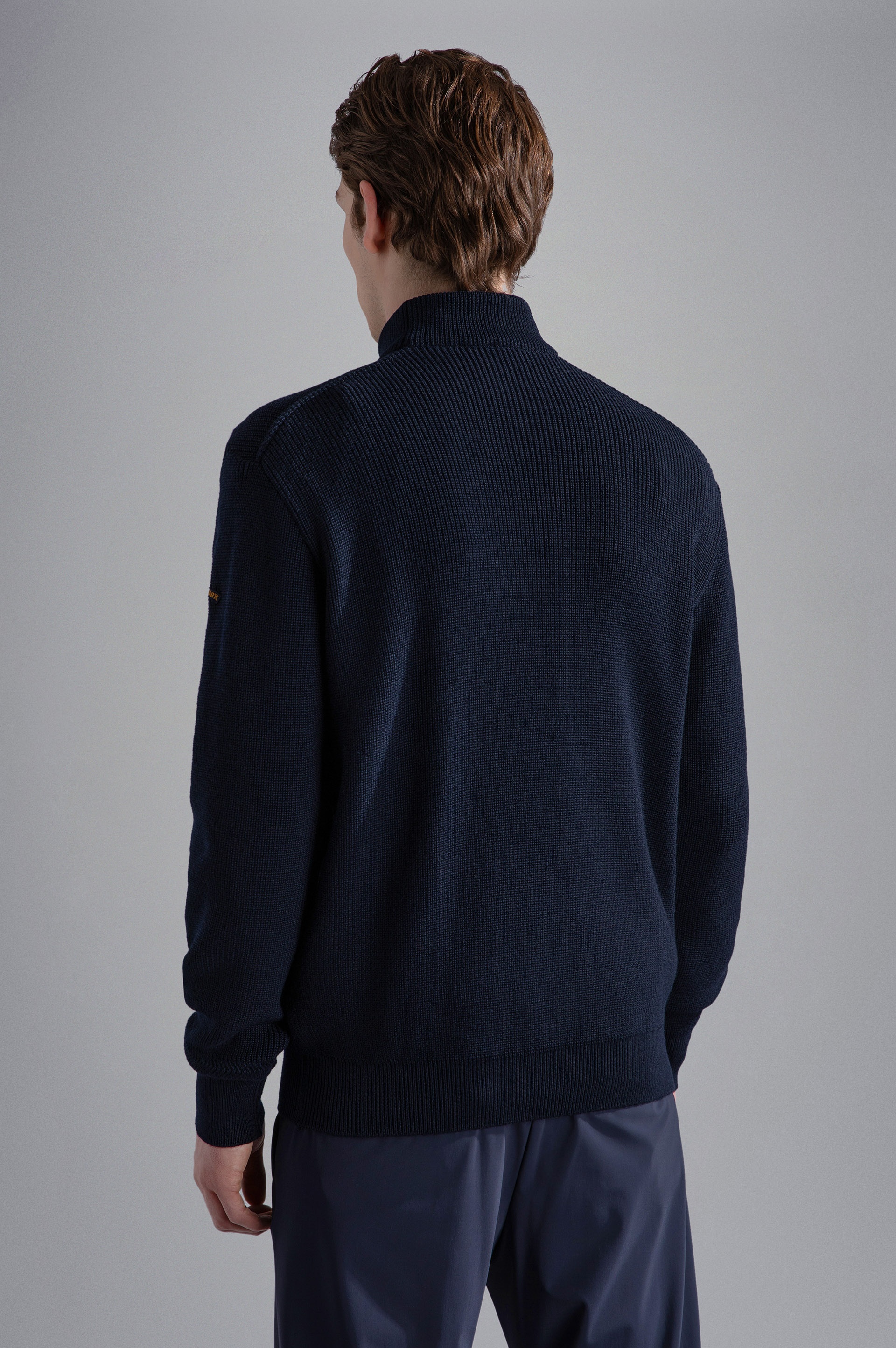 RIBBED WOOL PULLOVER WITH POCKET - 2