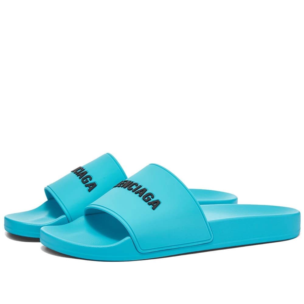 Balenciaga Rubber Logo Pool Slide - 1