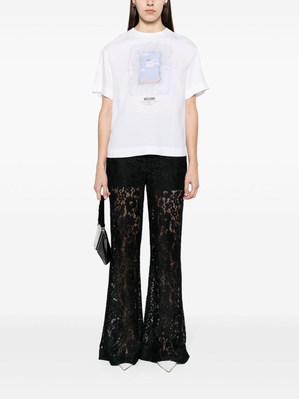 graphic-print crepe T-shirt - 2