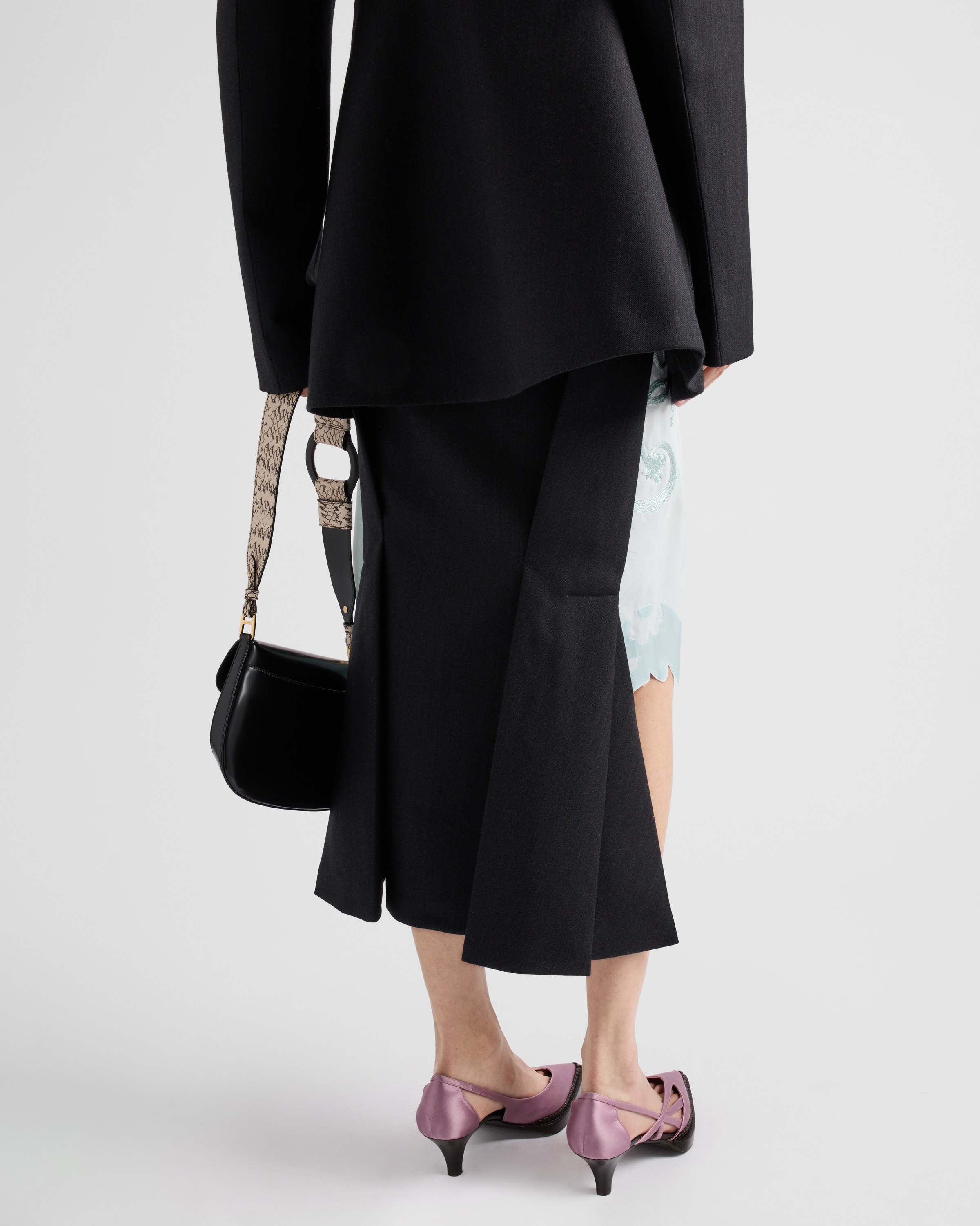 Deconstructed chevron midi-skirt - 4