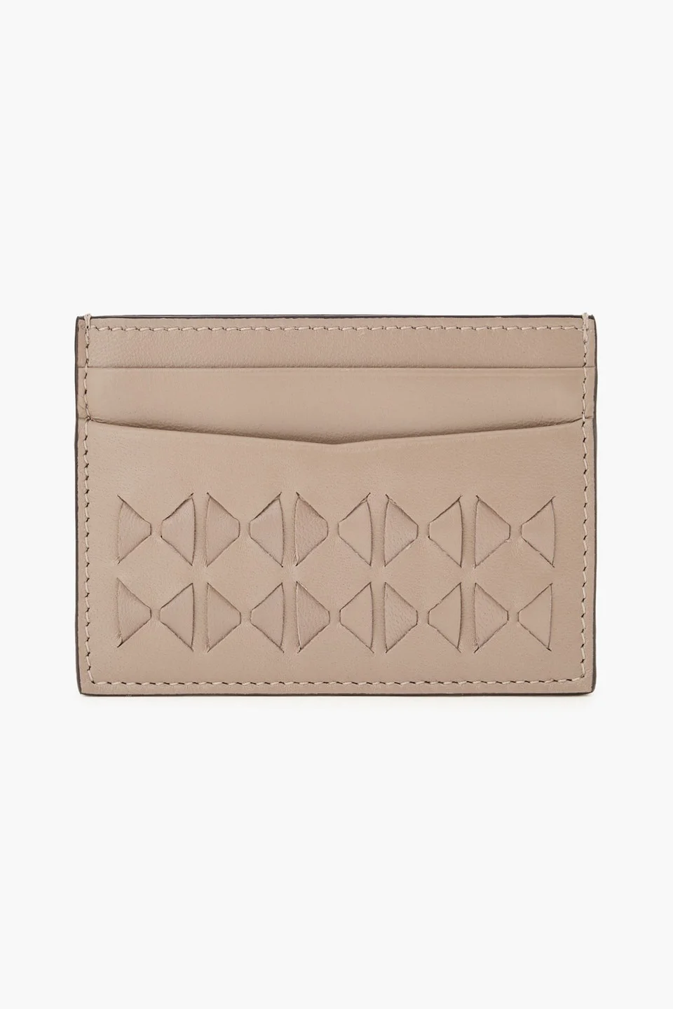 Mosaico woven leather cardholder - 1