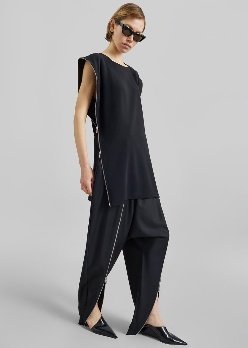 Coperni Double Zipped Sarouel Pants - Black 3