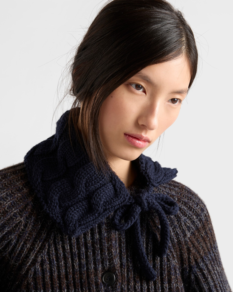 Prada Cable-knit wool collar outlook