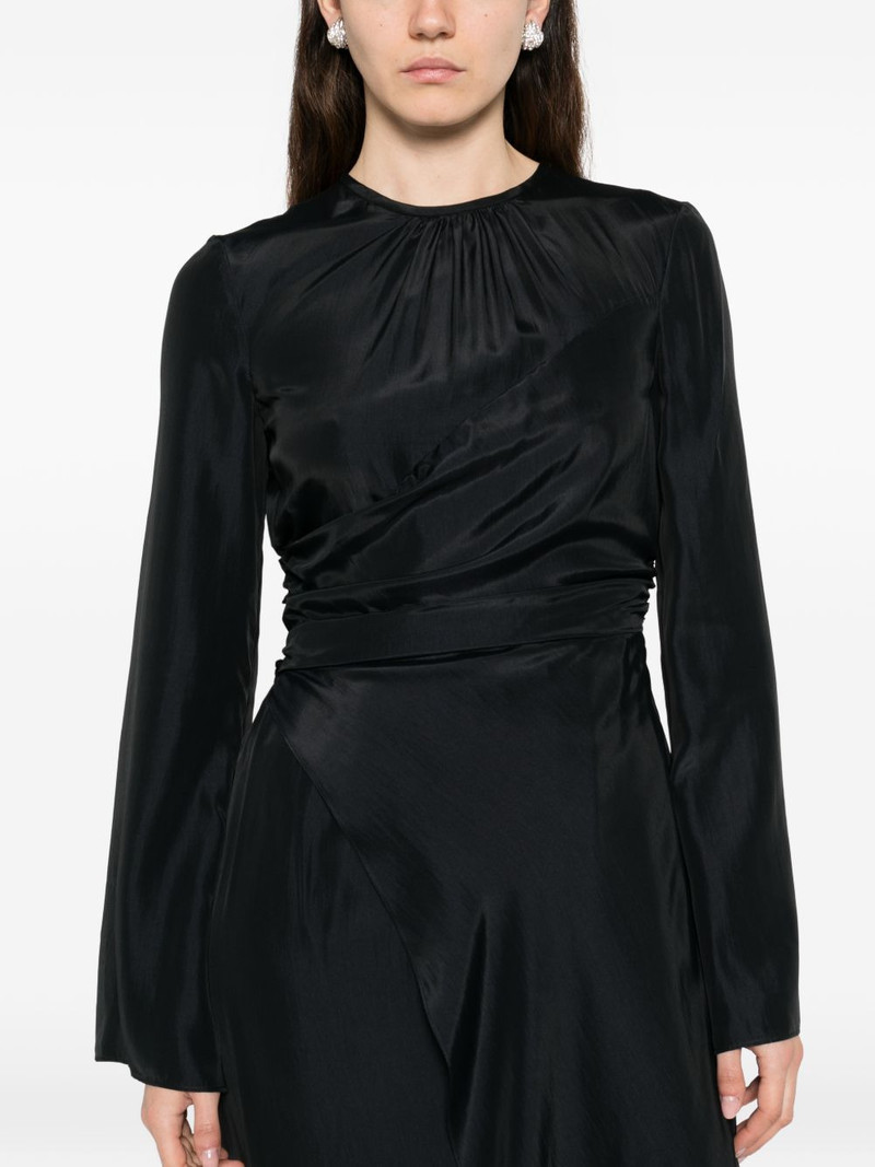 lace-detail asymmetric-hem maxi dress 5