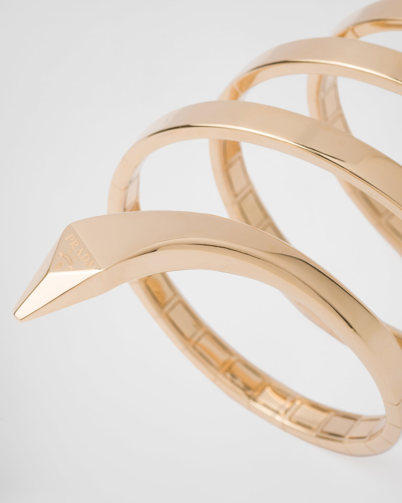 Eternal Gold multi-coil snake bracelet in yellow gold 3