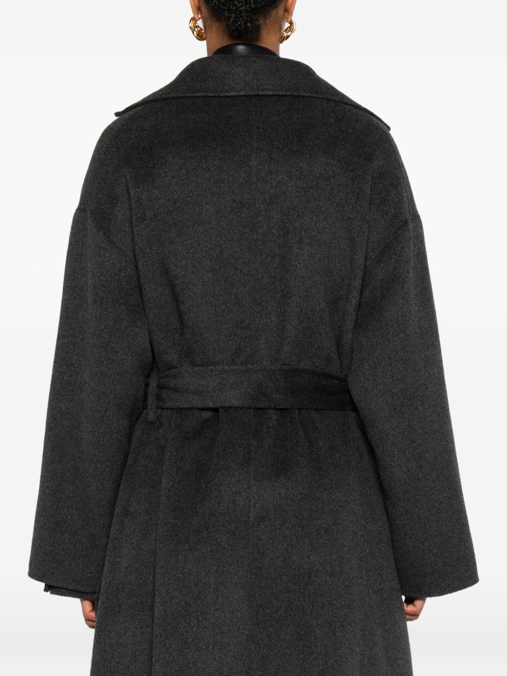 belted wool coat - 4