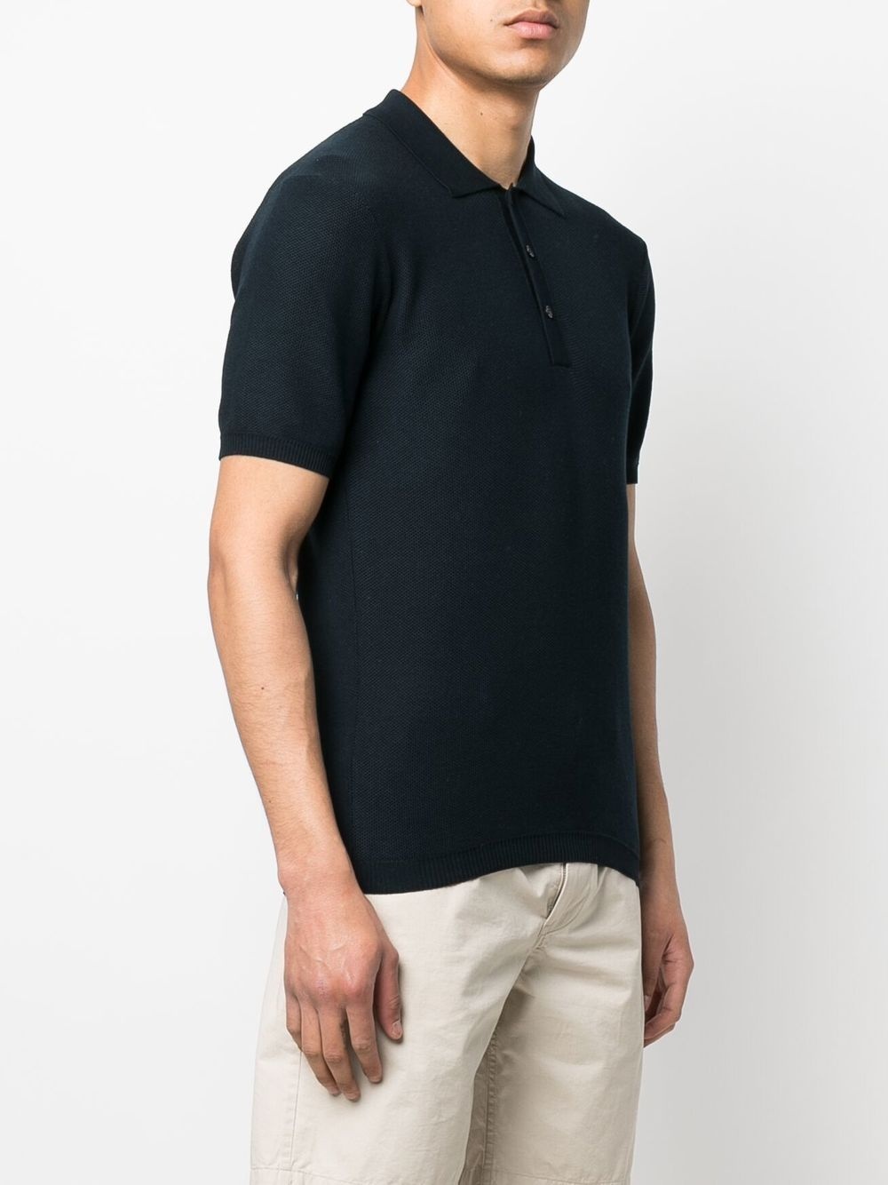 button-placket detail polo shirt - 3