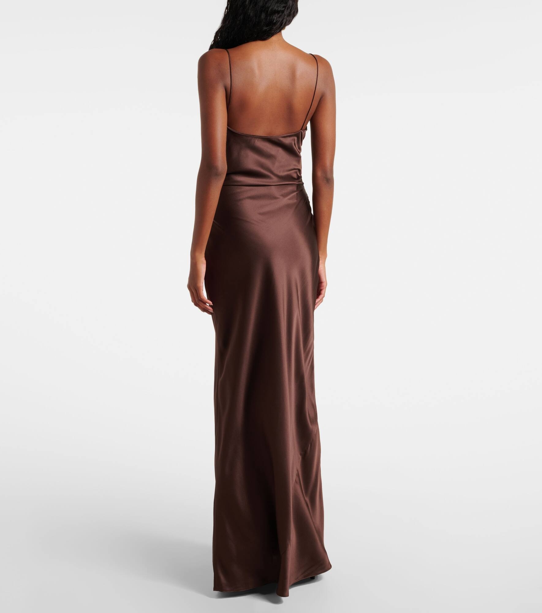 Lush beaded silk satin slip dress - 3
