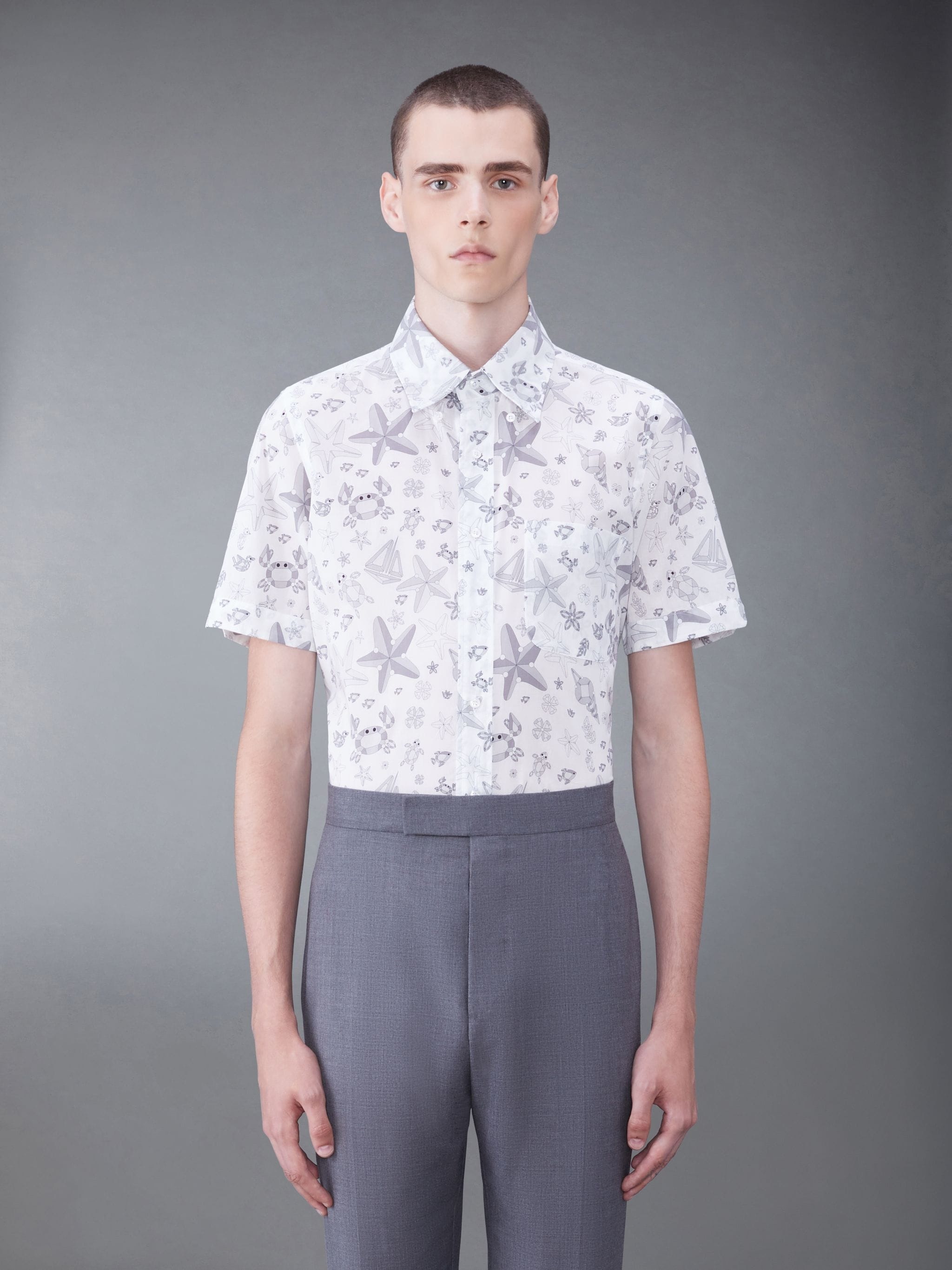 printed cotton shirt - 1