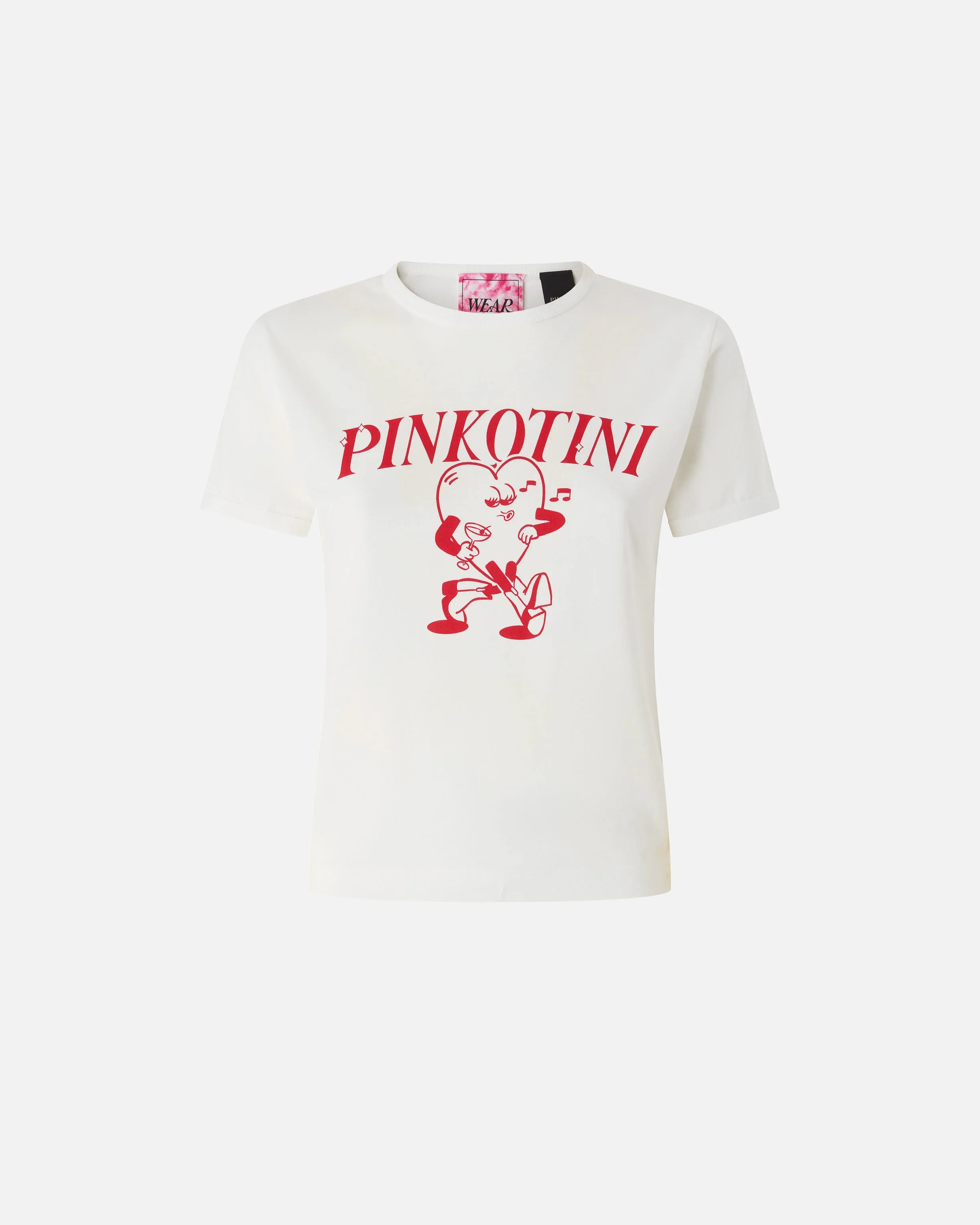 T-SHIRT WITH HEART AND PINKOTINI PRINT - 1