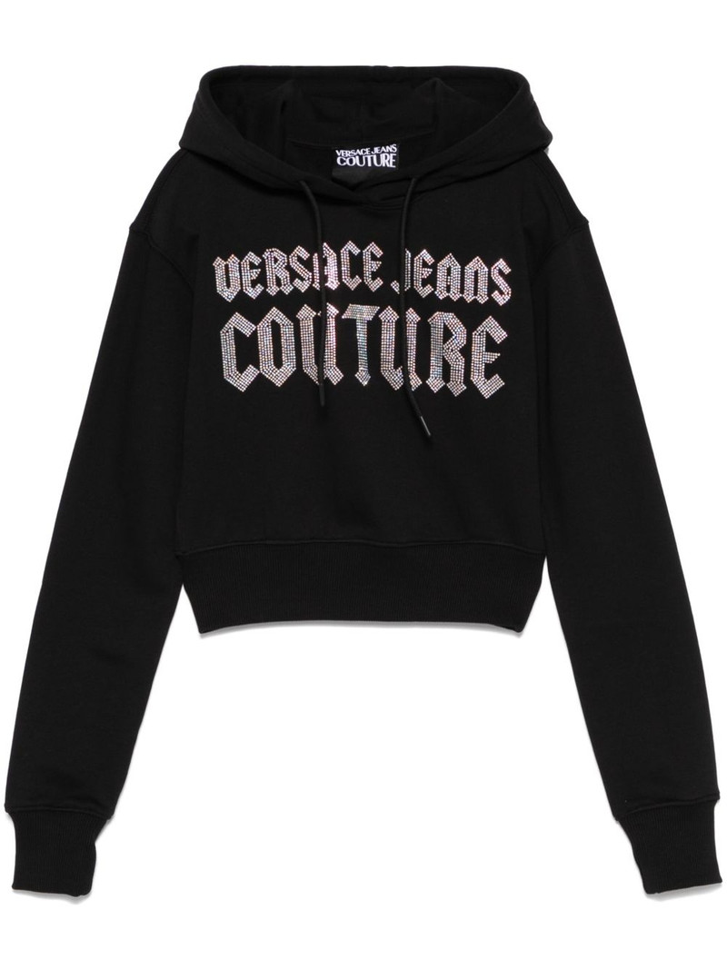 rhinestone-logo hoodie 1