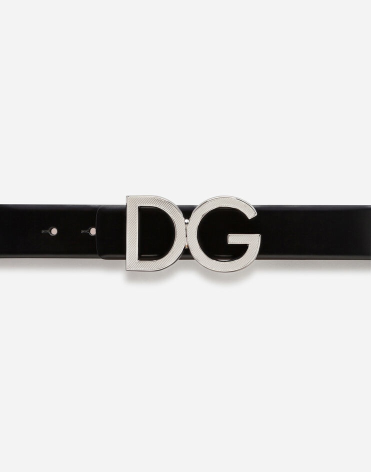 Calfskin belt with DG logo - 3