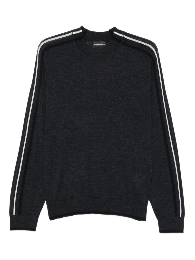 stripes-detailing wool sweater 1