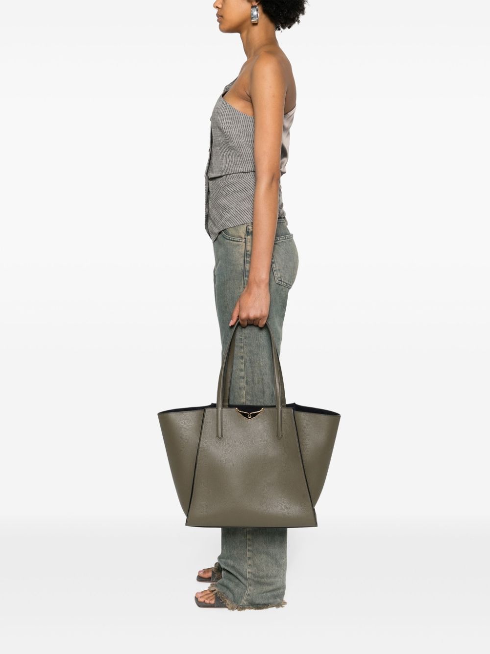 Le Borderline leather tote bag - 2