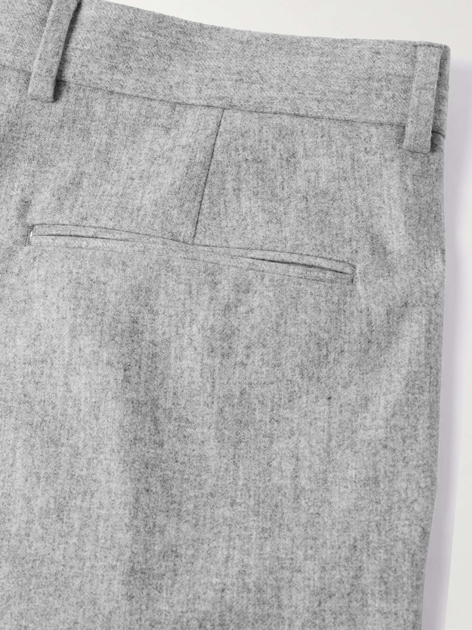 Straight-Leg Pleated Wool-Flannel Trousers - 5