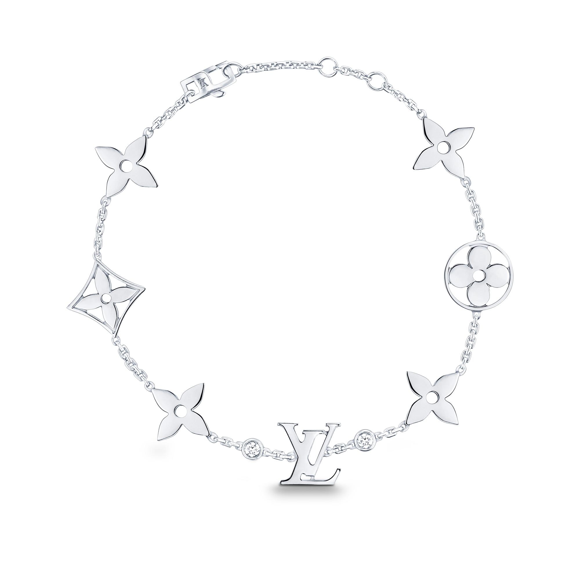 IDYLLE BLOSSOM MONOGRAM BRACELET, WHITE GOLD AND DIAMONDS - 3