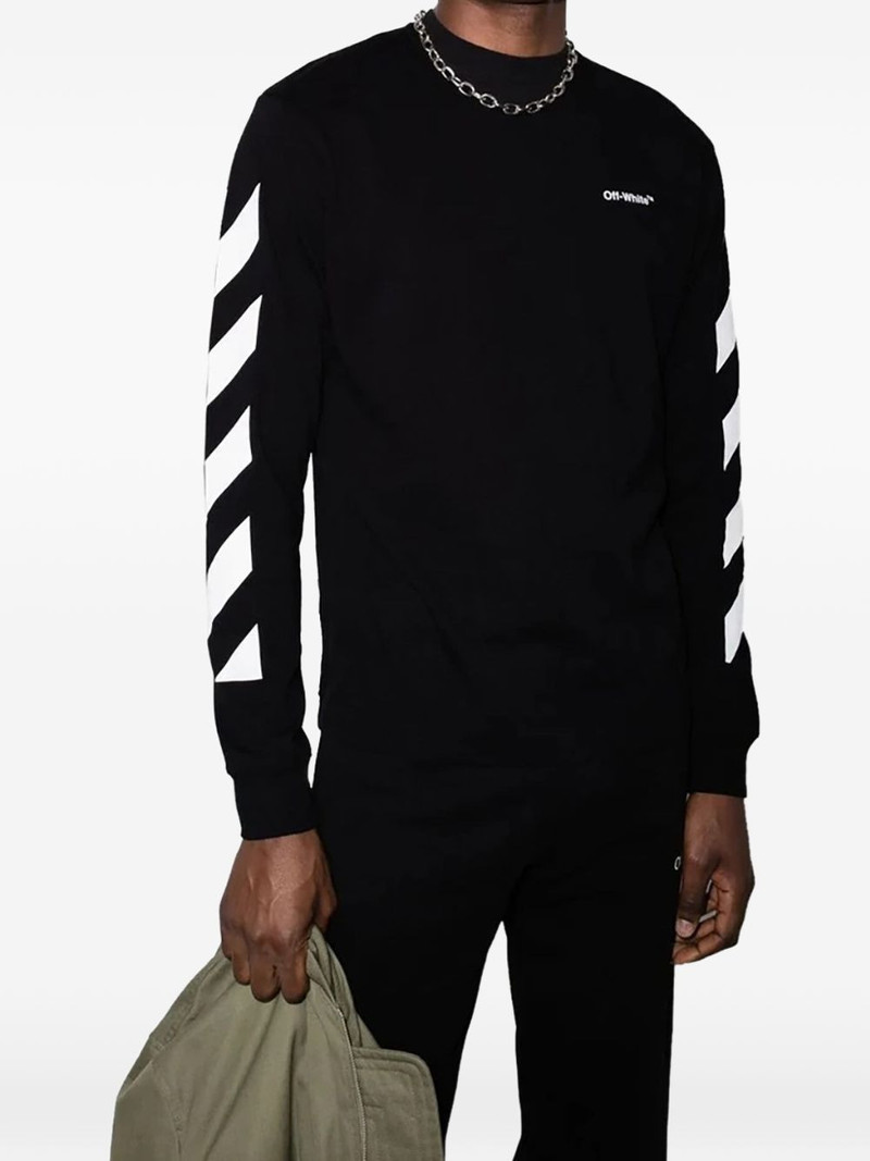Off-White diagonal-stripes logo sweatshirt outlook