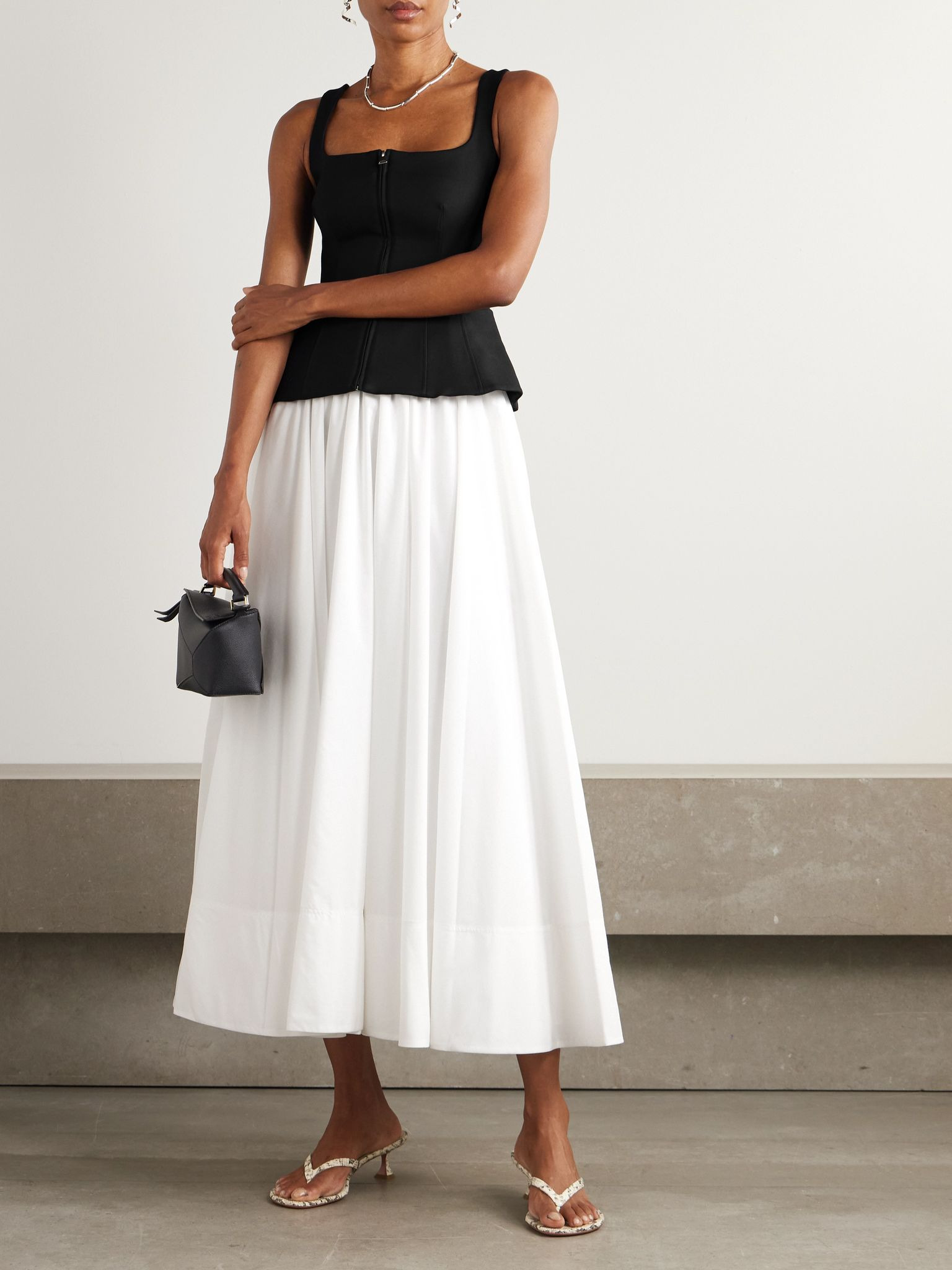 Jolynn crepe and poplin midi dress Multi - 2