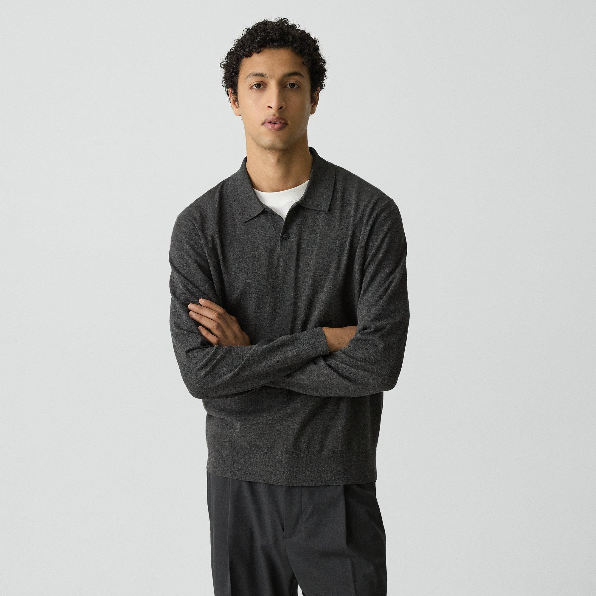 Goris Long-Sleeve Polo Shirt in Light Bilen - 2