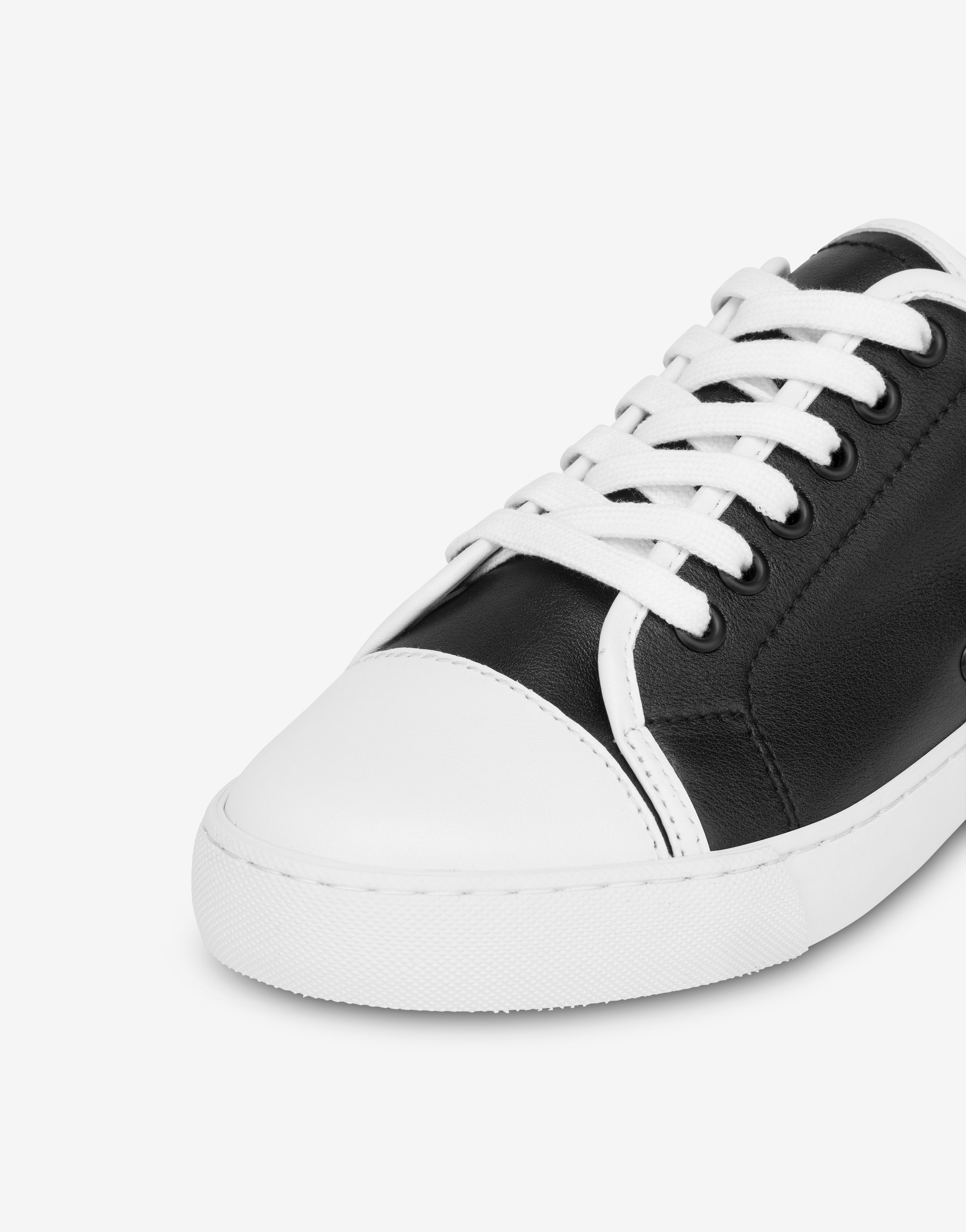 MAXI LOGO CALFSKIN SNEAKERS - 4