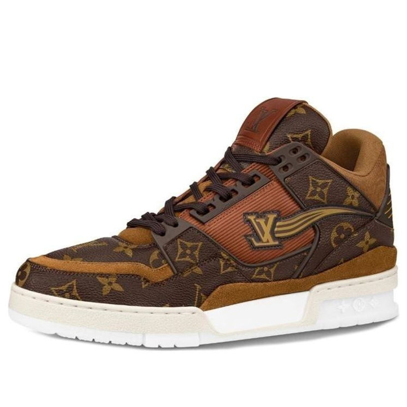LOUIS VUITTON Trainer Ankle Sneakers 'Brown Monogram' 1A8A9S - 1