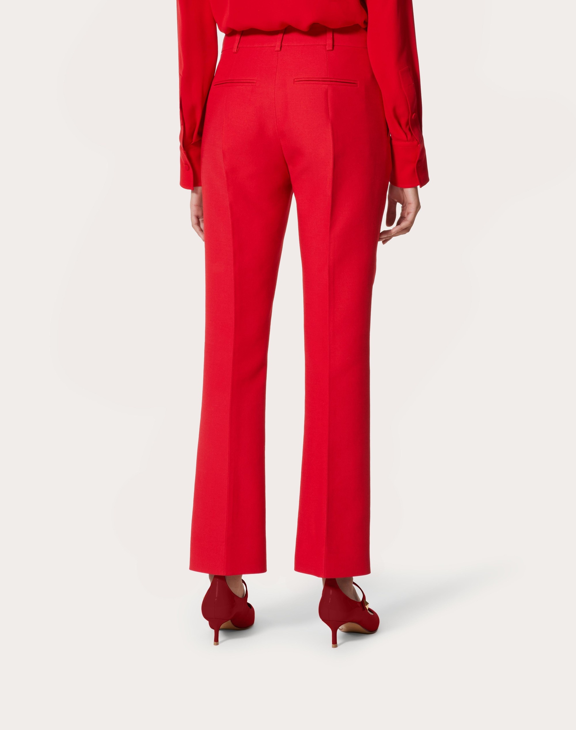 CREPE COUTURE VLOGO CHAIN PANTS - 4