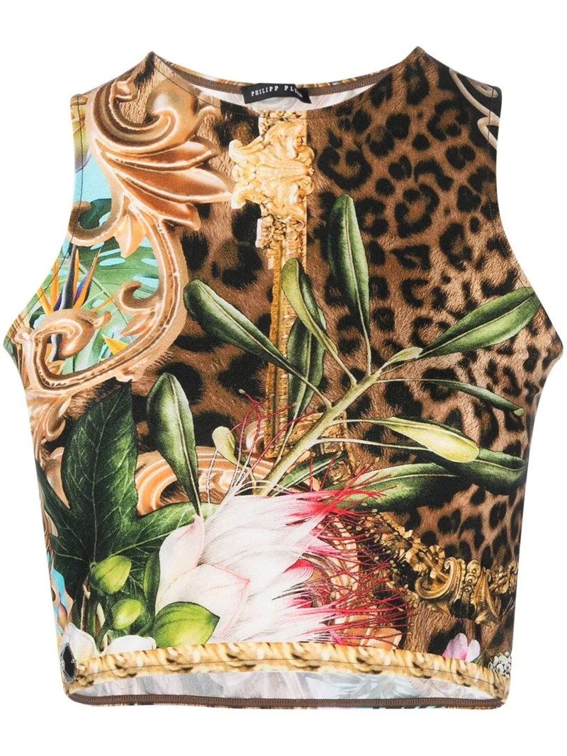 baroque-flower crop top 1