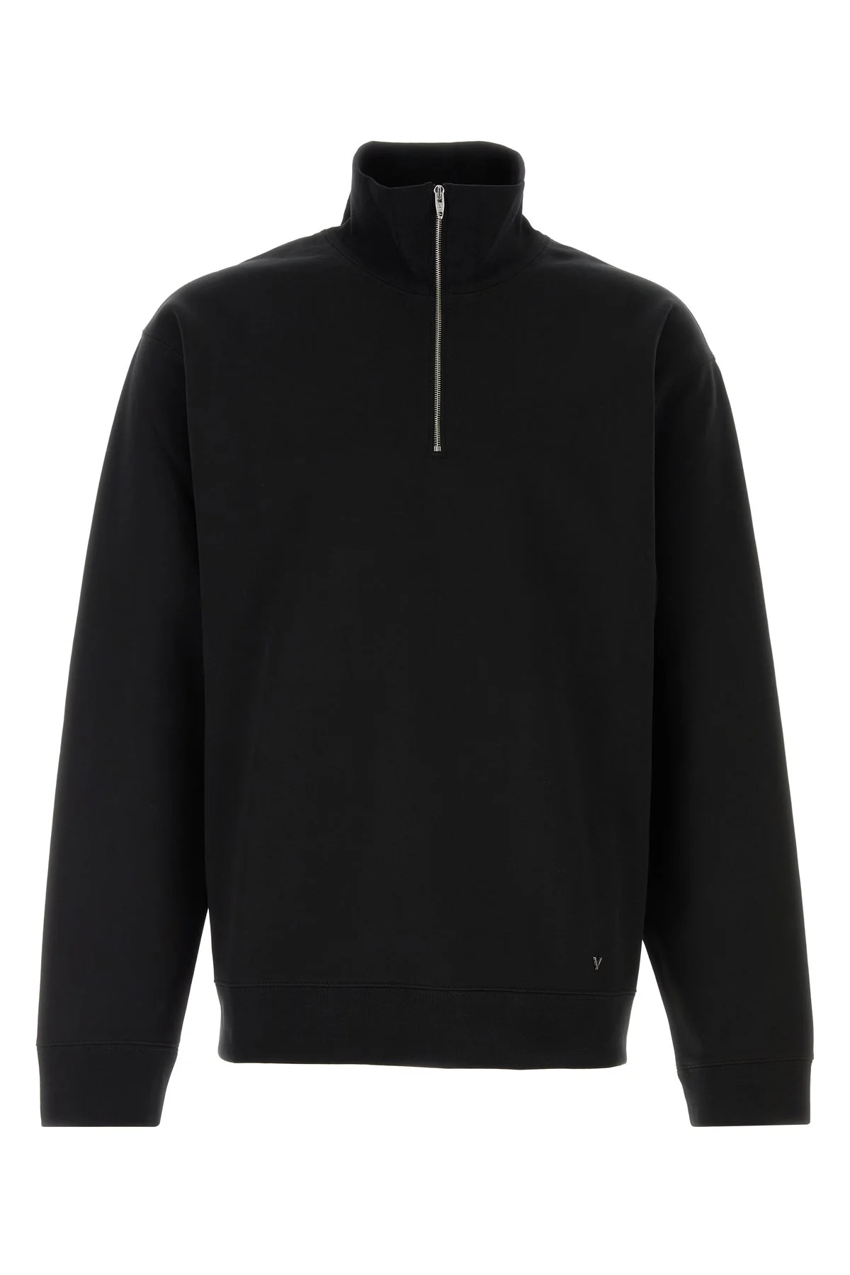 Black cotton blend sweatshirt - 1
