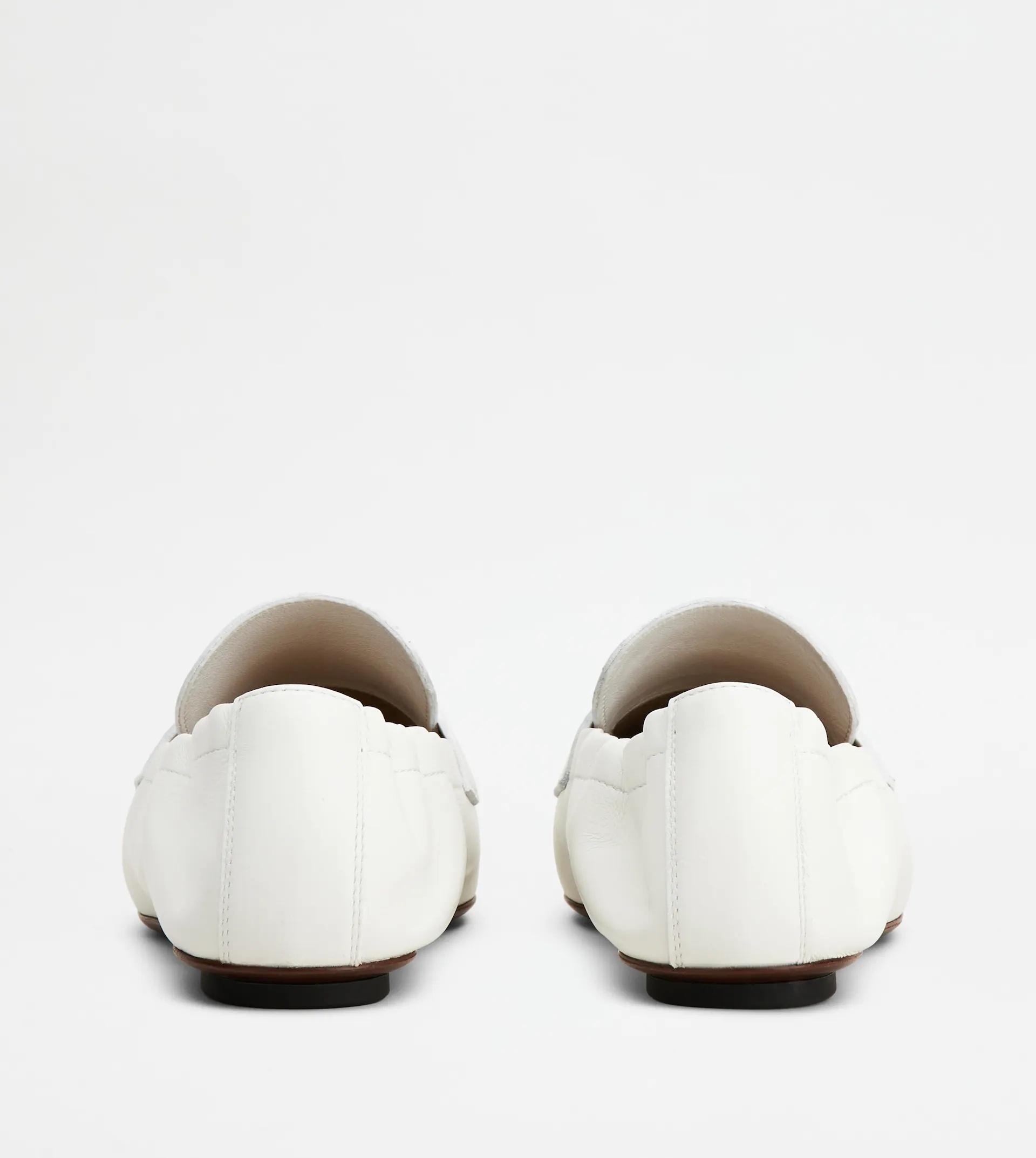 LOAFERS IN LEATHER - WHITE - 2