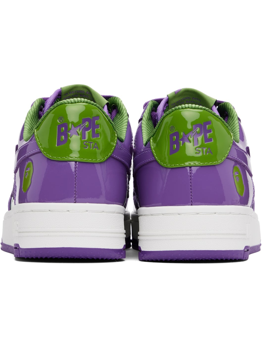 Purple & Green 'BAPE' STA #1 Sneakers - 2