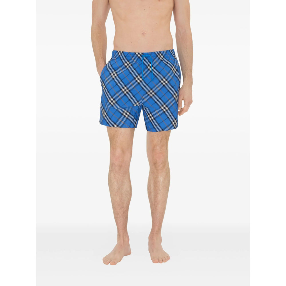 Burberry Blue Beachwear - Swim Shorts Men - 4