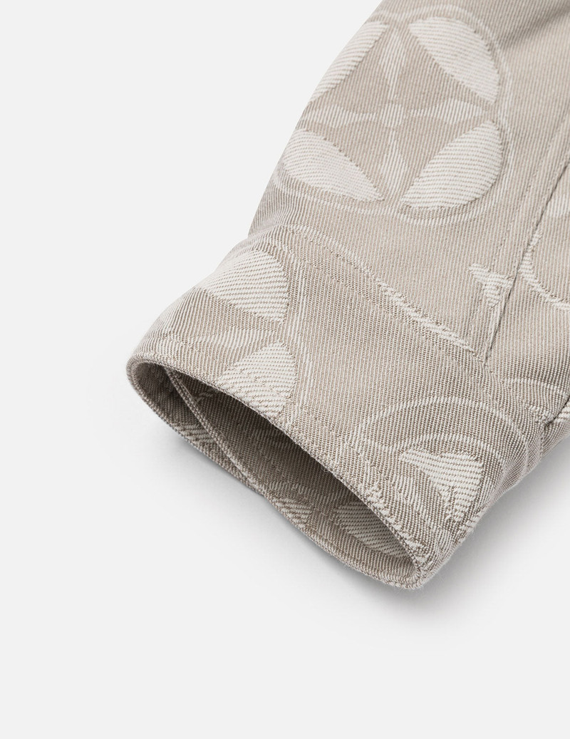 Allover Kamon and Seagull Jacquard Relax Fit Hooded Jacket 9