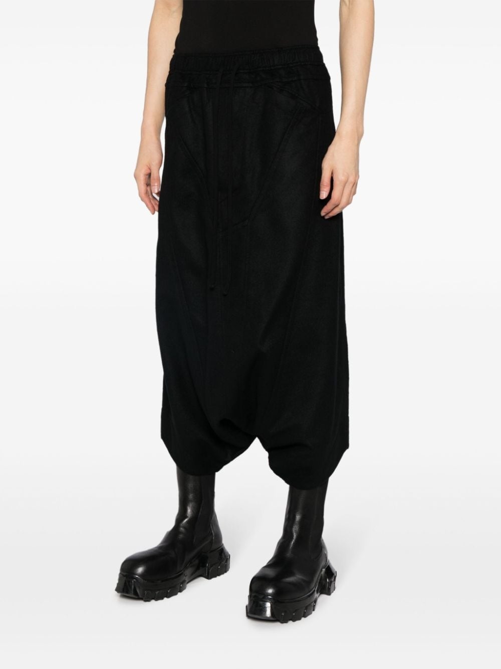 drop-crotch cropped track pants - 3