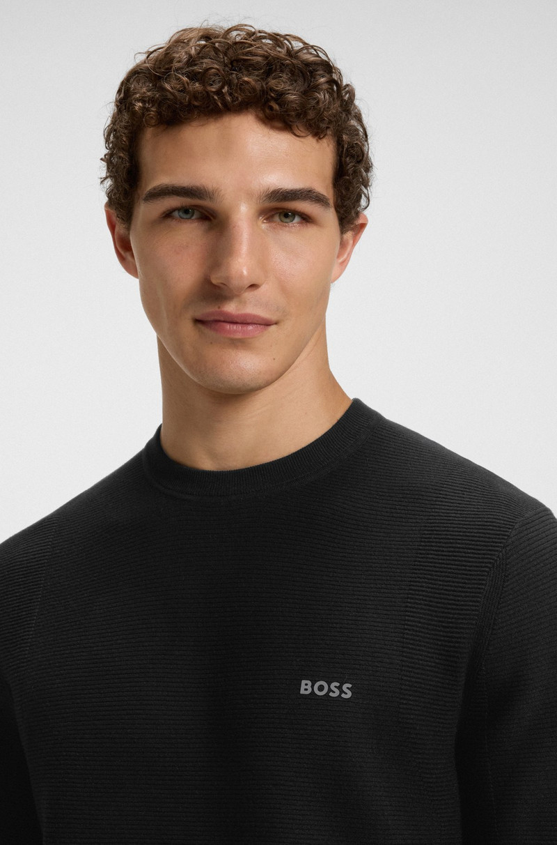 RIB-KNIT SWEATER WITH LOGO DETAIL 3
