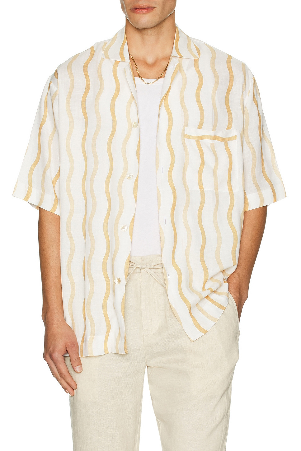 Cassio Pyjama Short Sleeve Shirt Cabana Stripe Print - 3