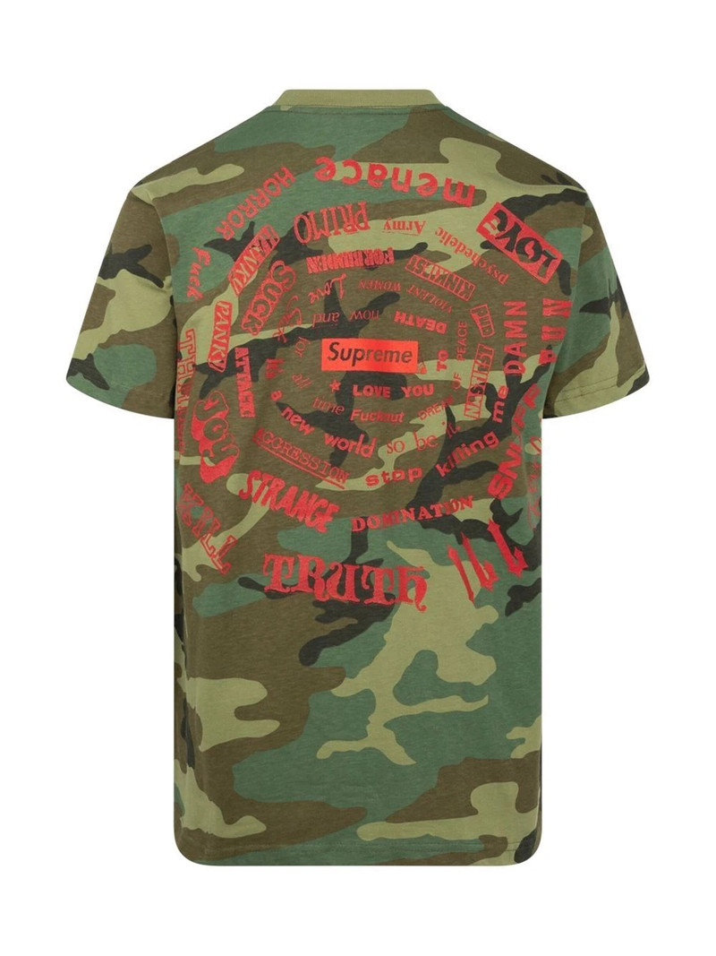 Supreme Spiral camouflage-print T-shirt outlook