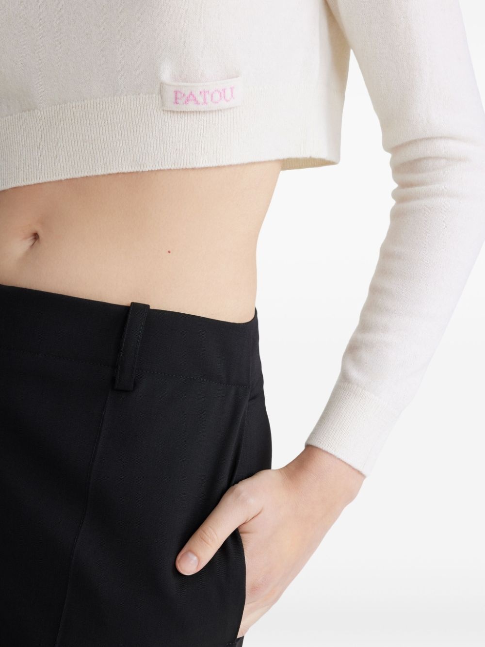 wool cropped sweater - 5