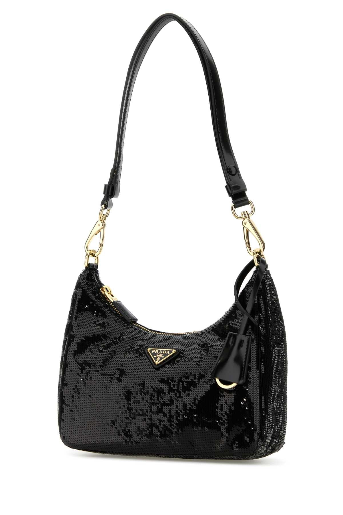 Prada Women Black Fabric Re-Edition Shoulder Bag - 2