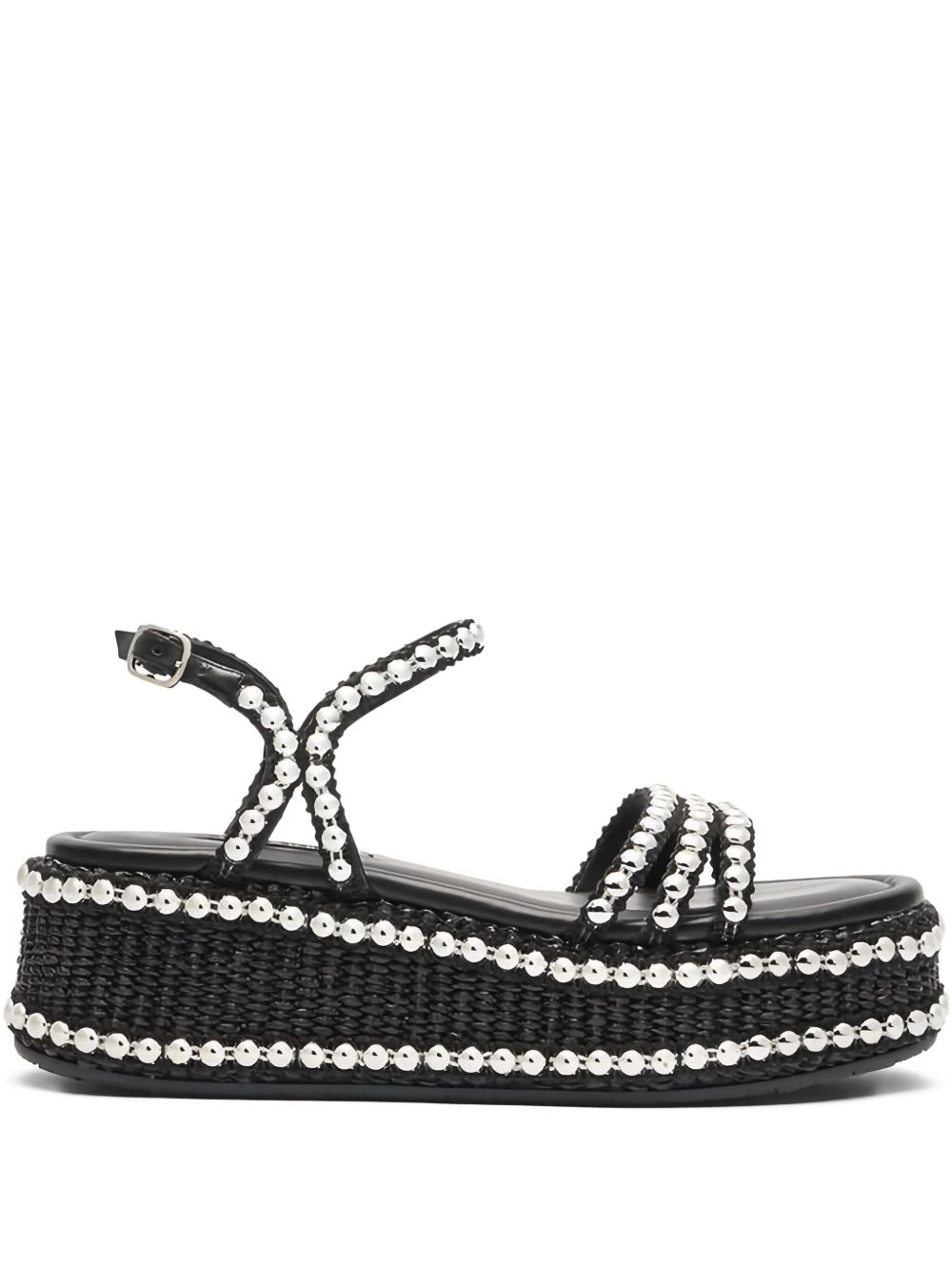 beaded heeled sandals - 1