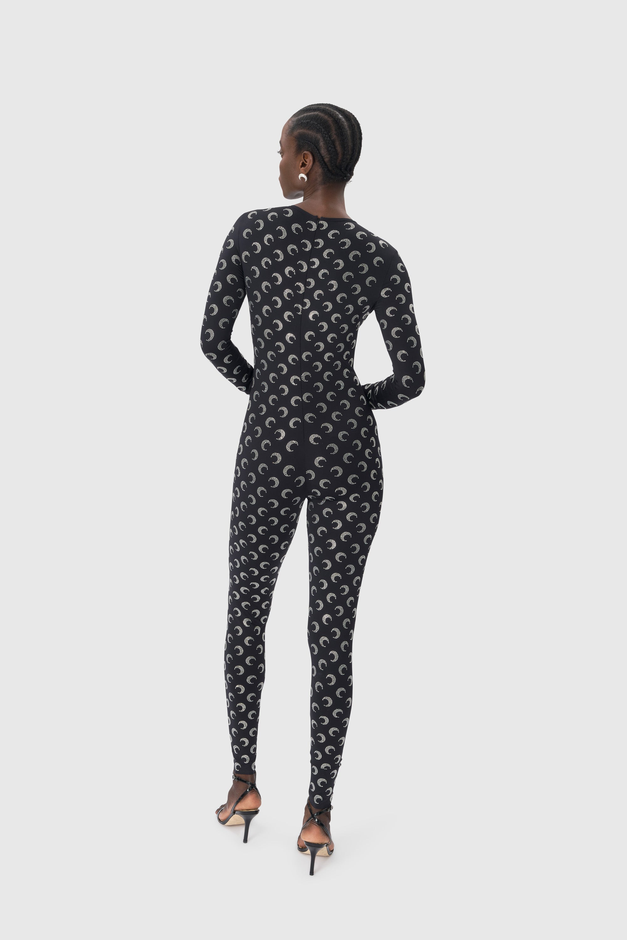 Recycled Moon Strass Jersey Catsuit - 3