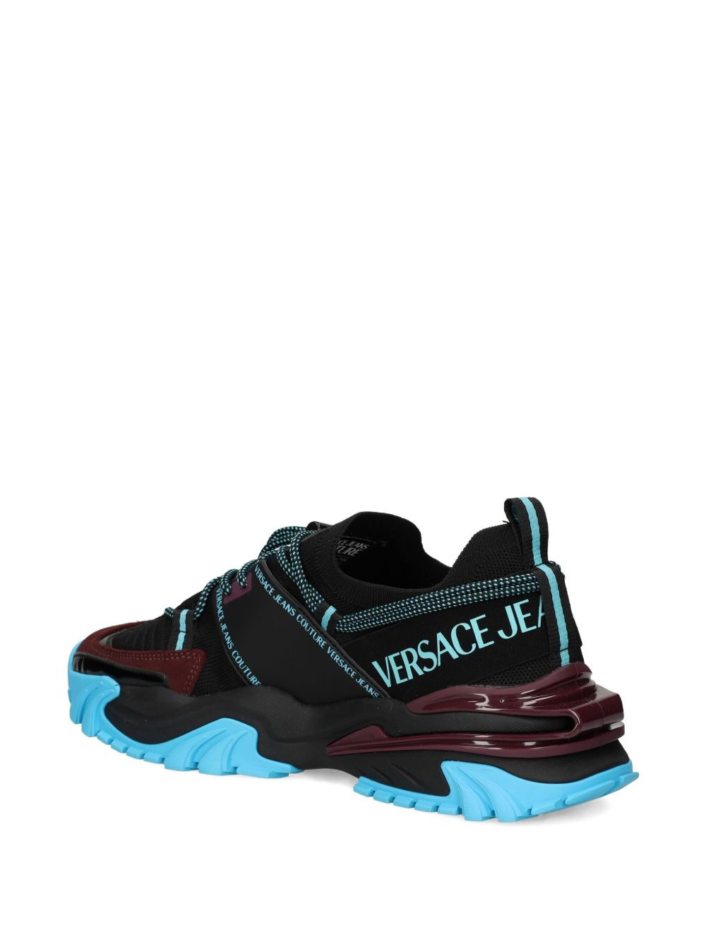 lace-up panelled sneakers - 4